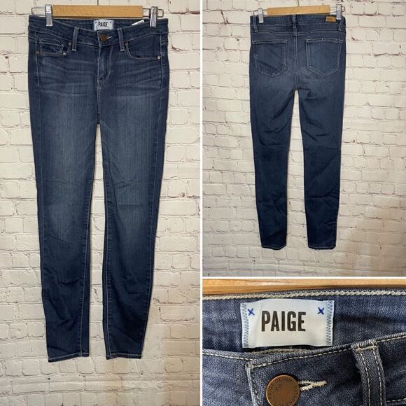Paige Premium Denim Blue Jeans Women’s size 28 Zip Fly with Button Closure - Picture 1 of 6